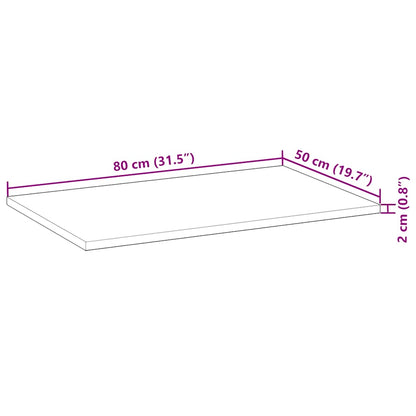 Deska Psacího Stolu Neošetřená 80 X 50 X 2 Cm Masivní Akácie