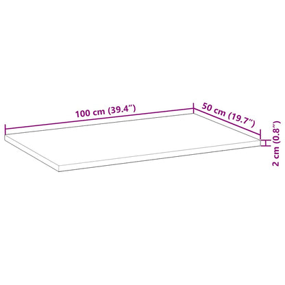 Deska Psacího Stolu Neošetřená 100 X 50 X 2 Cm Masivní Akácie