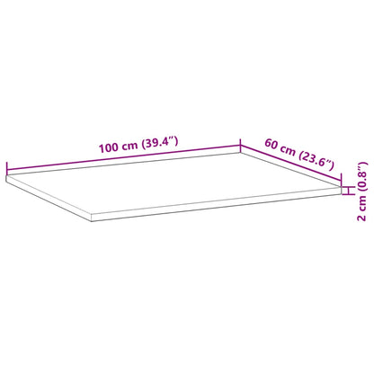 Deska Psacího Stolu Neošetřená 100 X 60 X 2 Cm Masivní Akácie