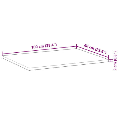 Deska Psacího Stolu Neošetřená 100 X 60 X 2 Cm Masivní Akácie