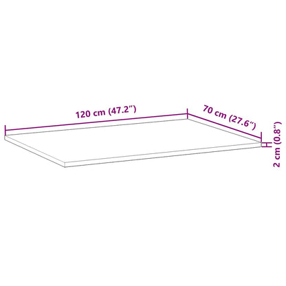 Deska Psacího Stolu Neošetřená 120 X 70 X 2 Cm Masivní Akácie