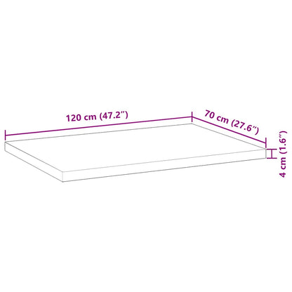 Deska Psacího Stolu Neošetřená 120 X 70 X 4 Cm Masivní Akácie
