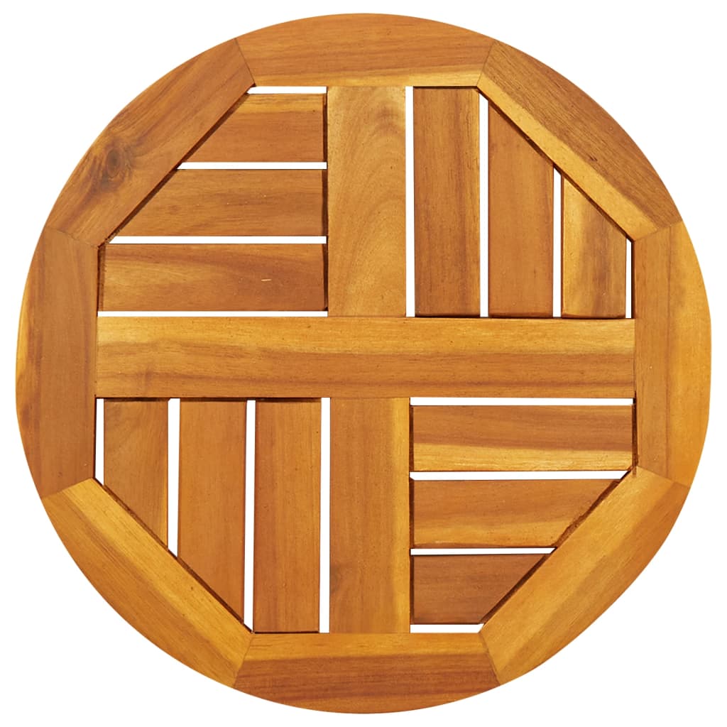 Stolní Deska Ø 40 X 2 Cm Kulatá Masivní Akáciové Dřevo