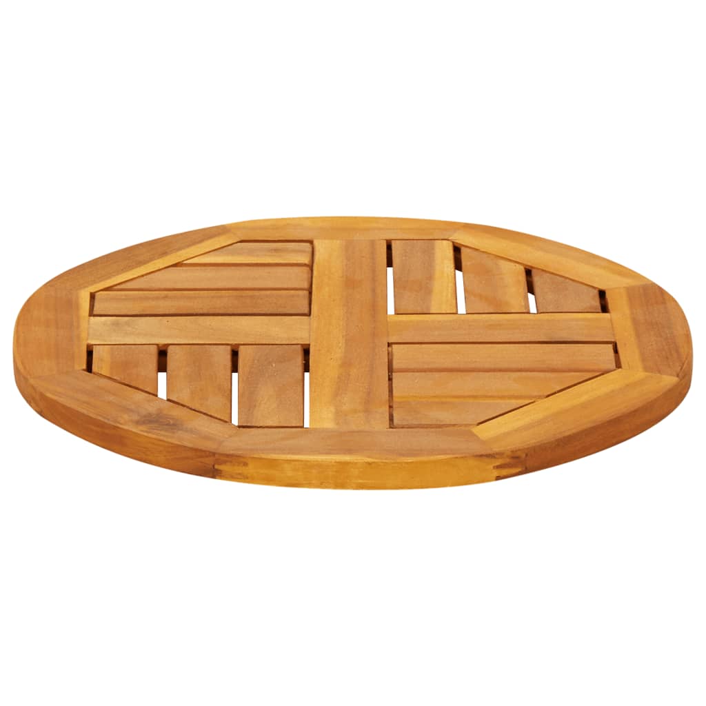 Stolní Deska Ø 40 X 2 Cm Kulatá Masivní Akáciové Dřevo