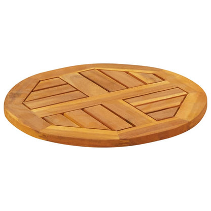 Stolní Deska Ø 40 X 2 Cm Kulatá Masivní Akáciové Dřevo