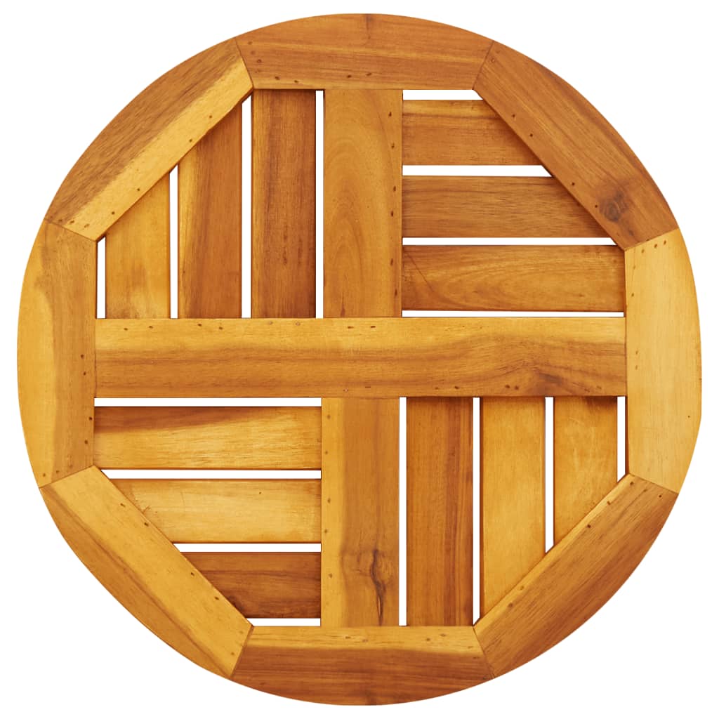 Stolní Deska Ø 40 X 2 Cm Kulatá Masivní Akáciové Dřevo