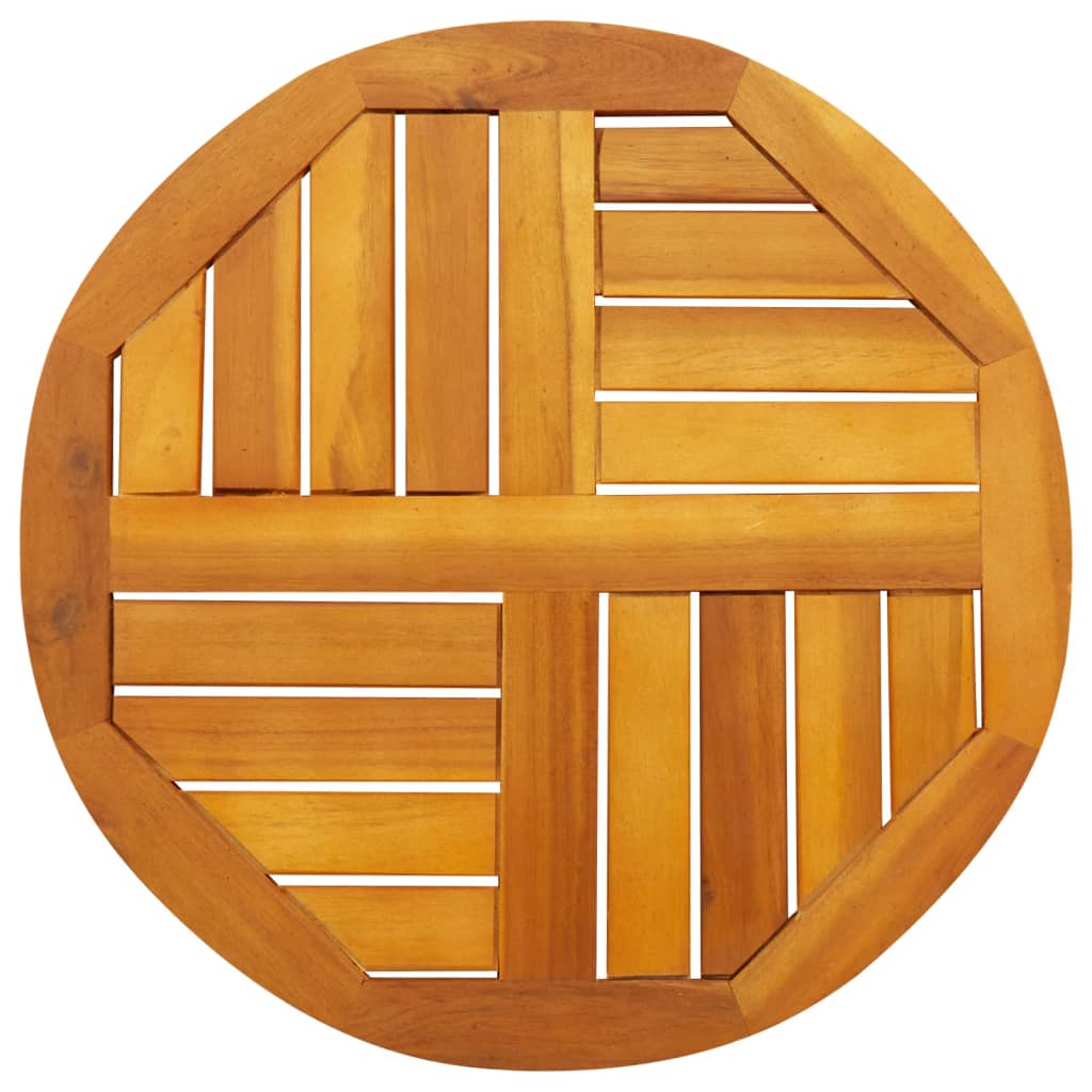 Stolní Deska Ø 40 X 2 Cm Kulatá Masivní Akáciové Dřevo