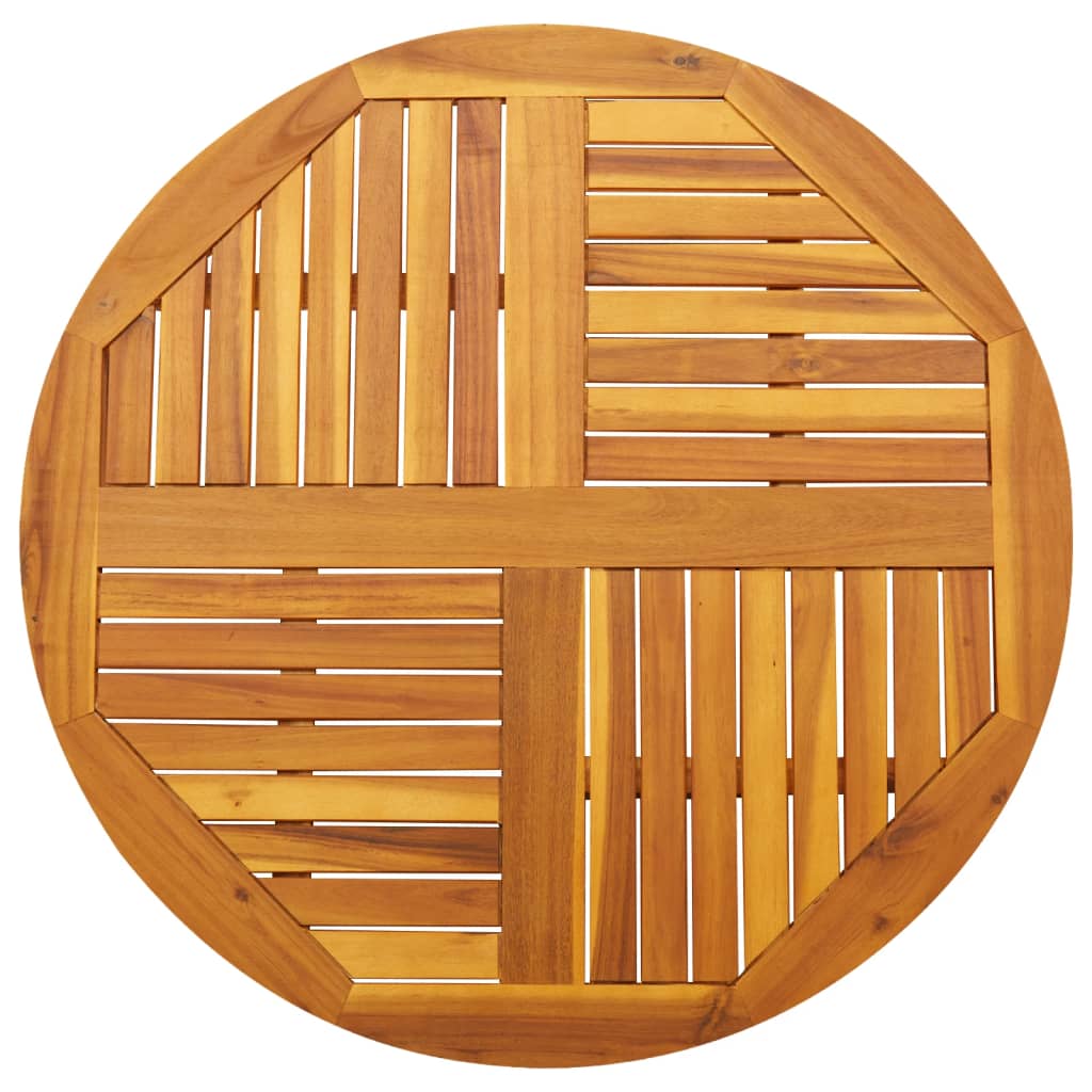 Stolní Deska Ø 40 X 2 Cm Kulatá Masivní Akáciové Dřevo