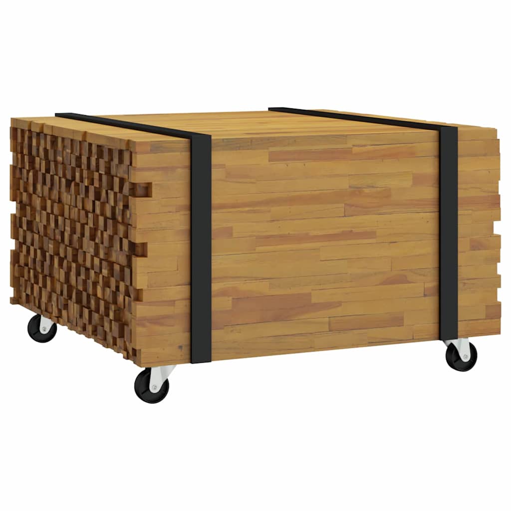 Konferenční Stolek Hnědá 60 X 60 X 38 Cm Pevné Teakové Dřevo