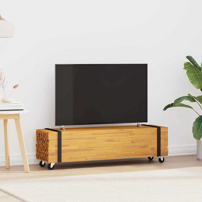 Televizní Stojan Hnědá 110 X 30 X 30 Cm Pevné Teakové Dřevo