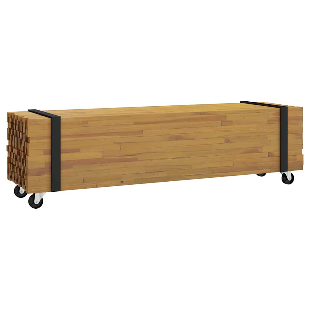 Televizní Stojan Hnědá 110 X 30 X 30 Cm Pevné Teakové Dřevo