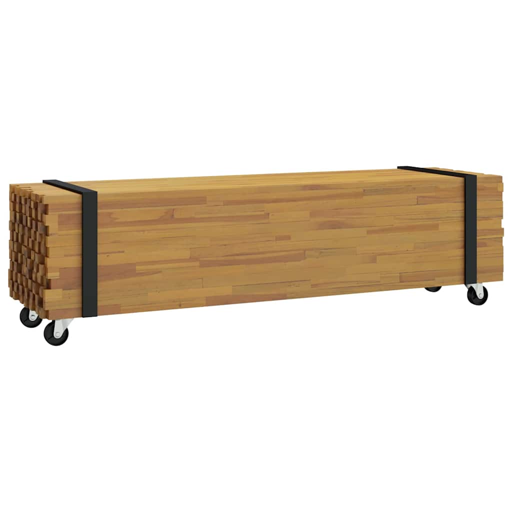 Televizní Stojan Hnědá 110 X 30 X 30 Cm Pevné Teakové Dřevo