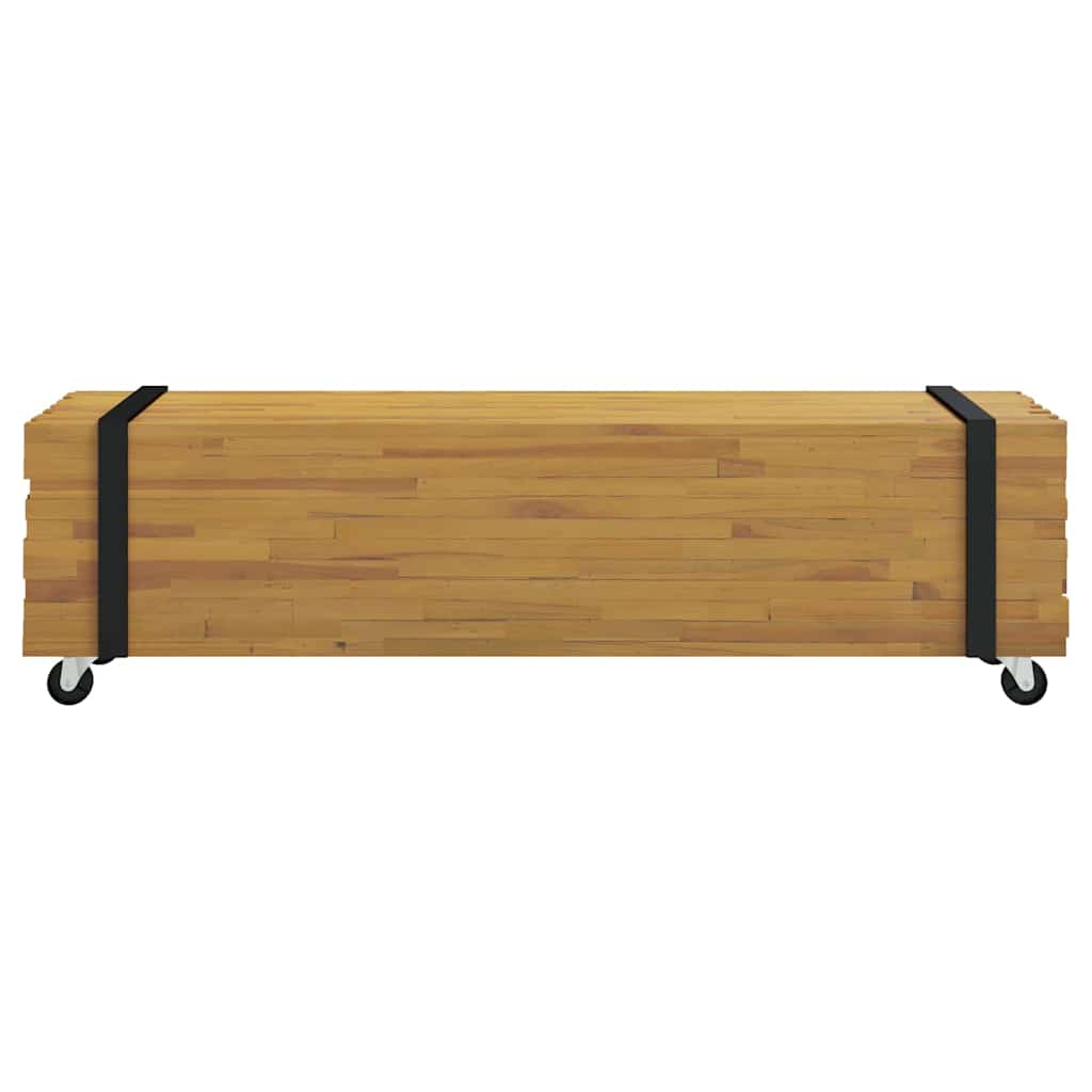 Televizní Stojan Hnědá 110 X 30 X 30 Cm Pevné Teakové Dřevo