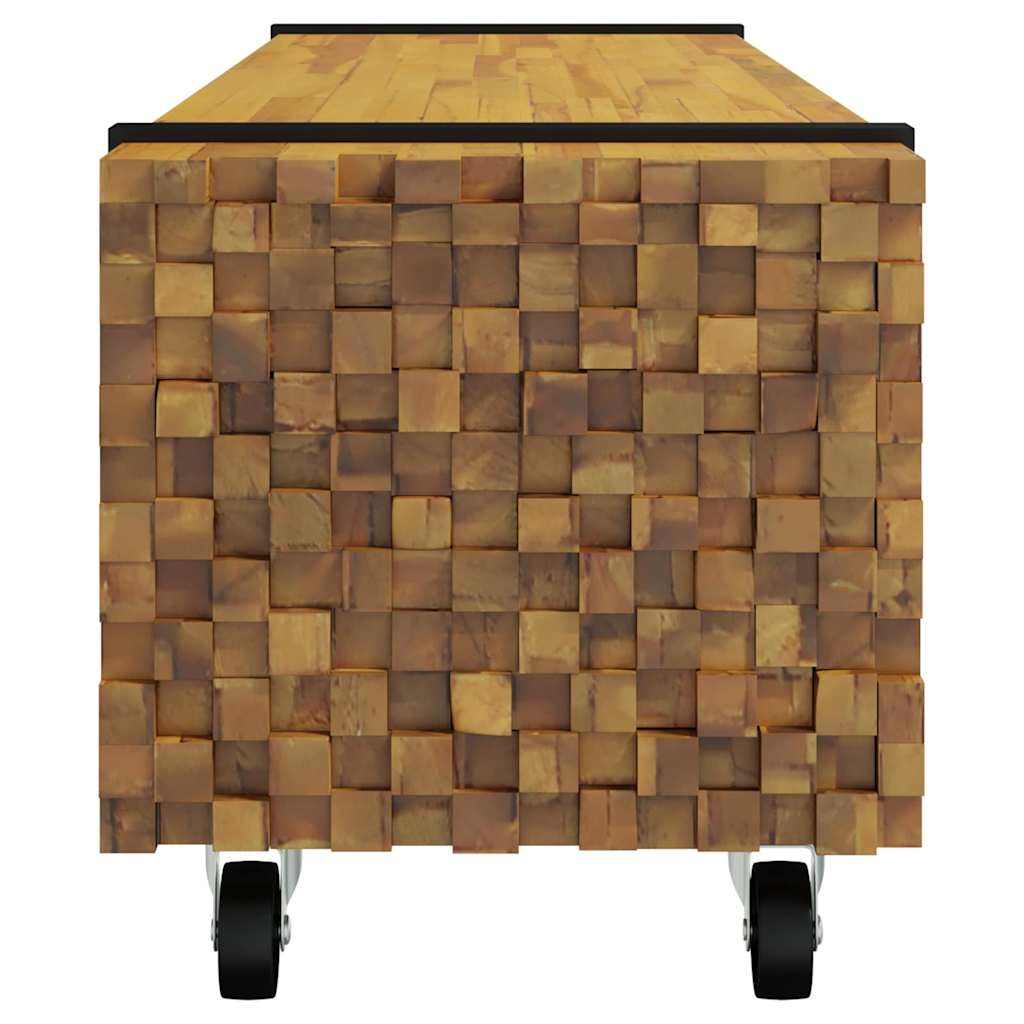 Televizní Stojan Hnědá 110 X 30 X 30 Cm Pevné Teakové Dřevo