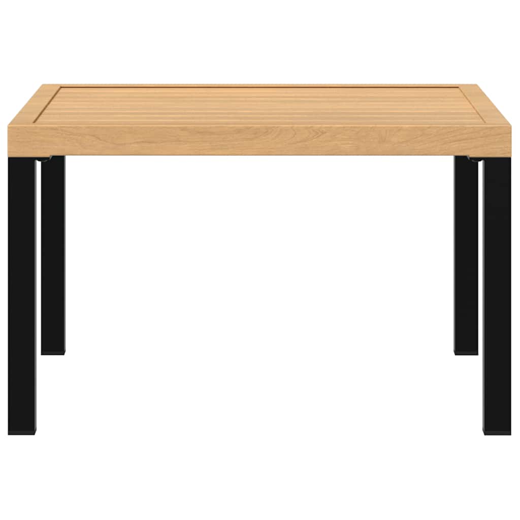 Zahradní Konferenční Stolek Černý 65 X 65 X 40 Cm Hliník