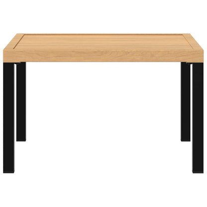 Zahradní Konferenční Stolek Černý 65 X 65 X 40 Cm Hliník