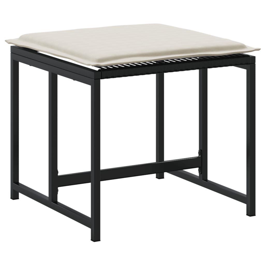 Zahradní Stoličky S Poduškami 4 Ks Černé