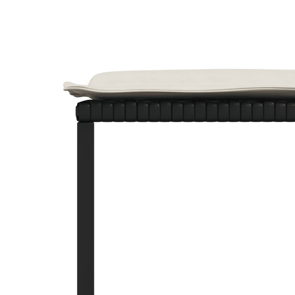 Zahradní Stoličky S Poduškami 4 Ks Černé Polyratan