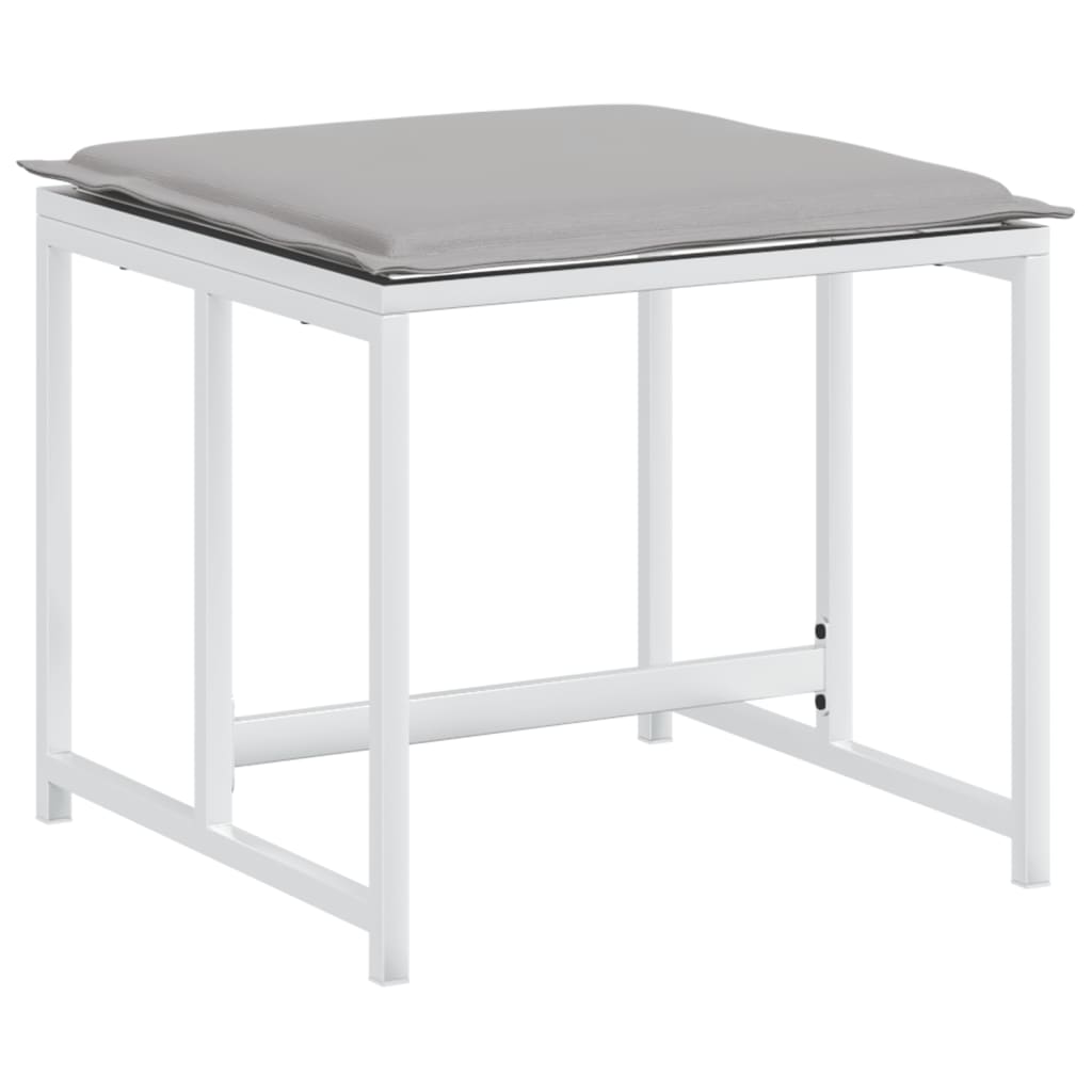 Zahradní Stoličky S Poduškami 4 Ks Bílé Ocel A Polyratan