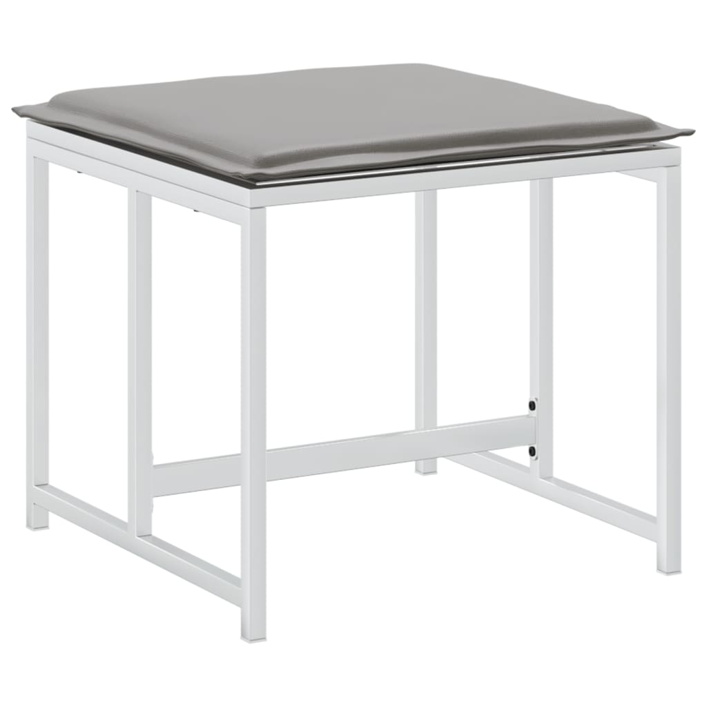 Zahradní Stoličky S Poduškami 4 Ks Bílé Ocel A Polyratan