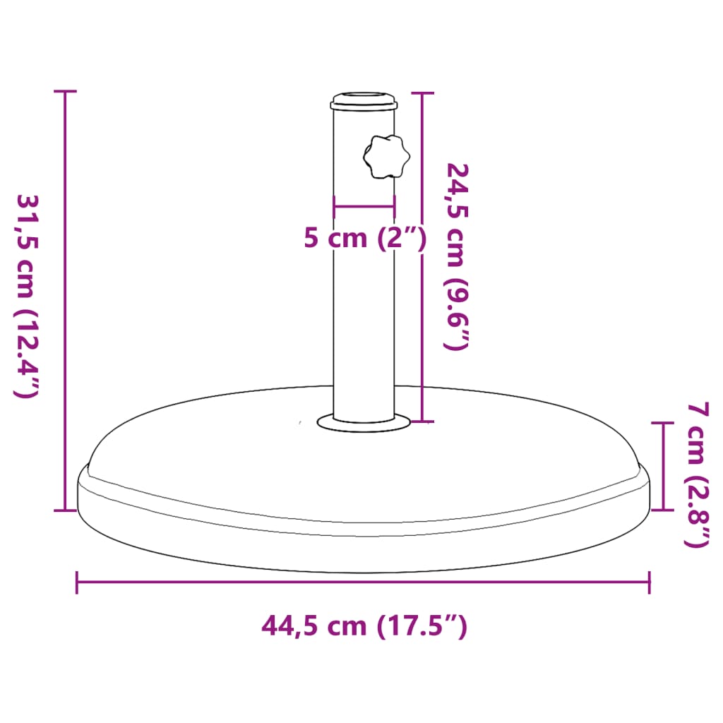 Stojan Na Slunečník Pro Tyč Ø 32 / 32 / 38 Mm Kruhový