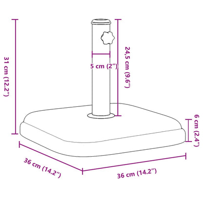 Stojan Na Slunečník Pro Tyč Ø 32 / 35 / 38 Mm 11 Kg Čtvercový