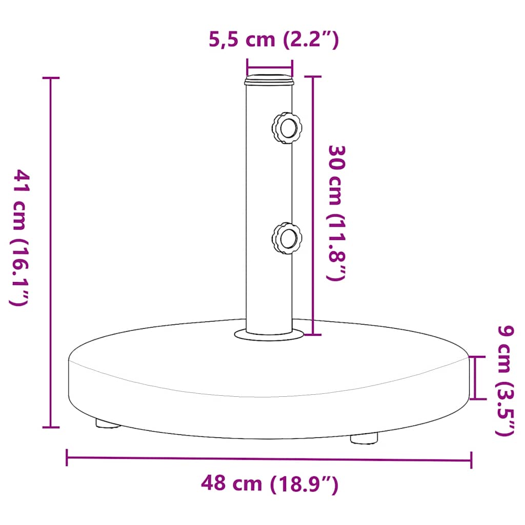 Stojan Na Slunečník Pro Tyč Ø 32 / 38 / 48 Mm Kruhový