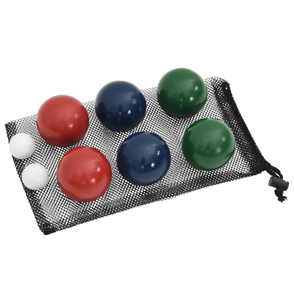 Sada 8 Kusů Koulí Pro Hru Bocce Přenosný Vak Masivní Borovice