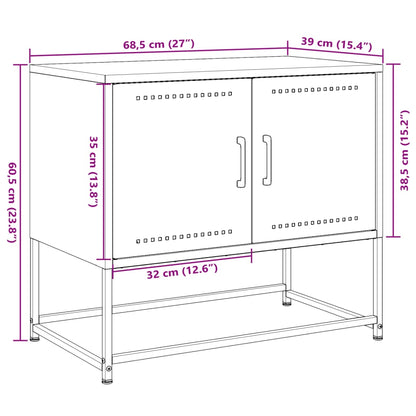 Tv Skříňka 68,5 X 39 X 60,5 Cm Ocel