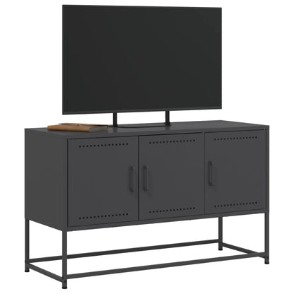 Tv Skříňka Černá 100,5 X 39 X 60,5 Cm Ocel
