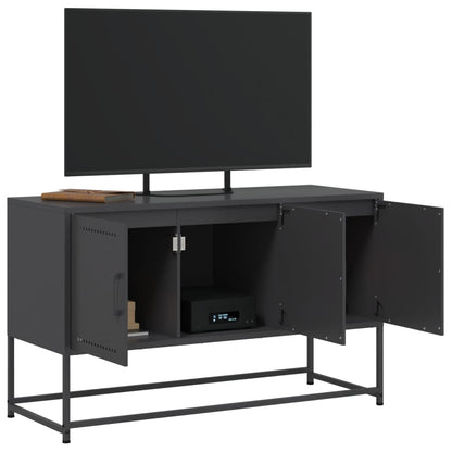 Tv Skříňka Černá 100,5 X 39 X 60,5 Cm Ocel