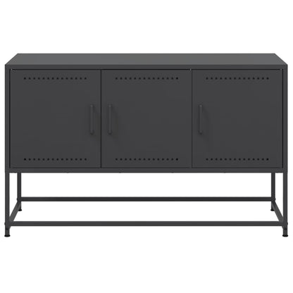 Tv Skříňka Černá 100,5 X 39 X 60,5 Cm Ocel