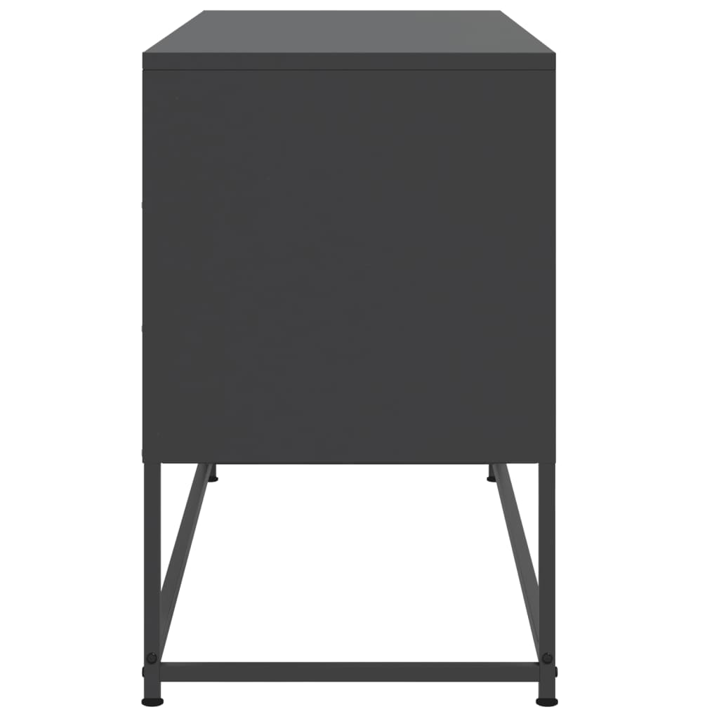 Tv Skříňka Černá 100,5 X 39 X 60,5 Cm Ocel