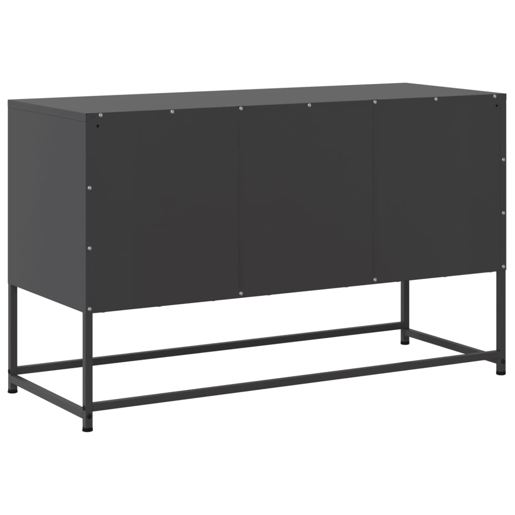 Tv Skříňka Černá 100,5 X 39 X 60,5 Cm Ocel