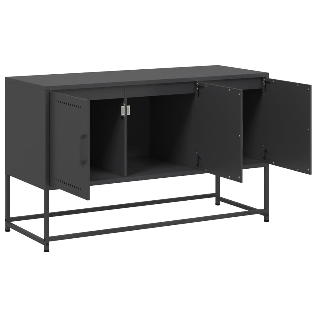 Tv Skříňka Černá 100,5 X 39 X 60,5 Cm Ocel