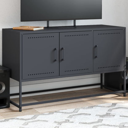 Tv Skříňka Černá 100,5 X 39 X 60,5 Cm Ocel