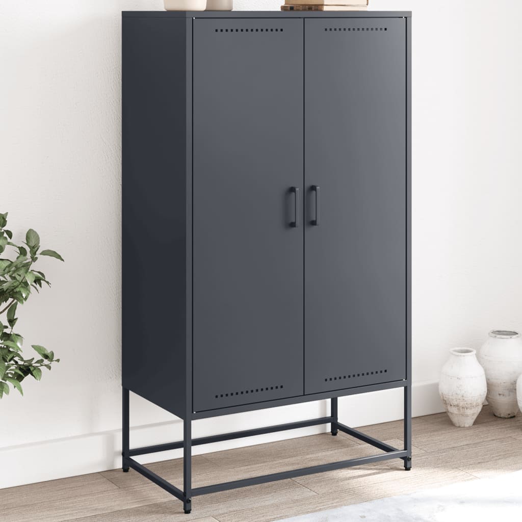 Skříň Highboard 68,5 X 38,5 X 123,5 Cm Ocel
