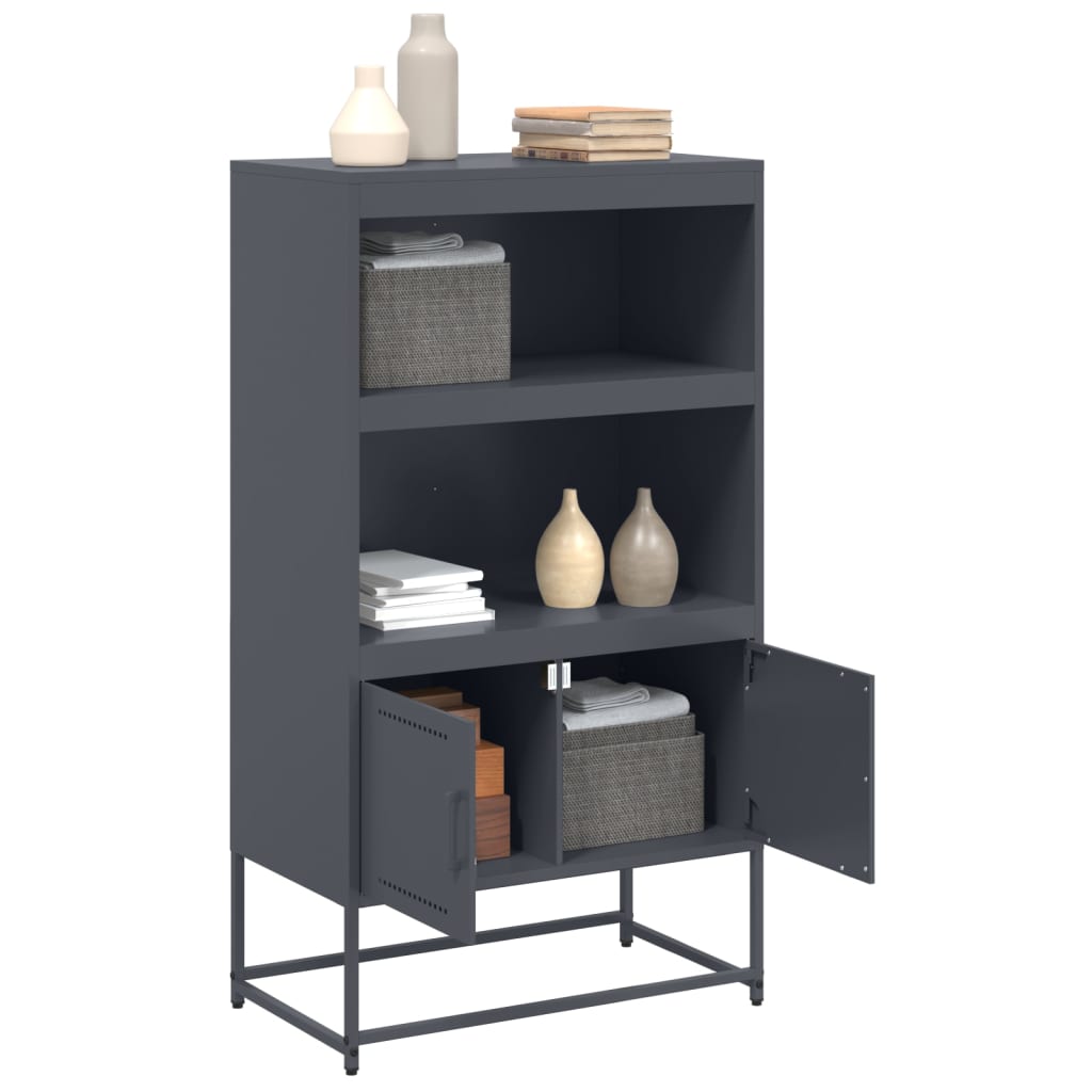 Skříň Highboard 68,5 X 38,5 X 123,5 Cm Ocel
