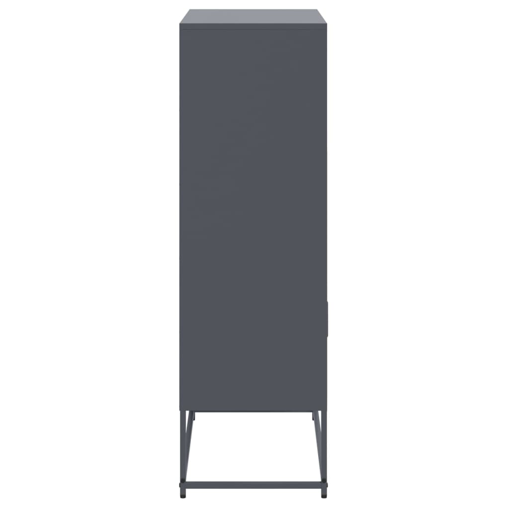 Skříň Highboard 68,5 X 38,5 X 123,5 Cm Ocel