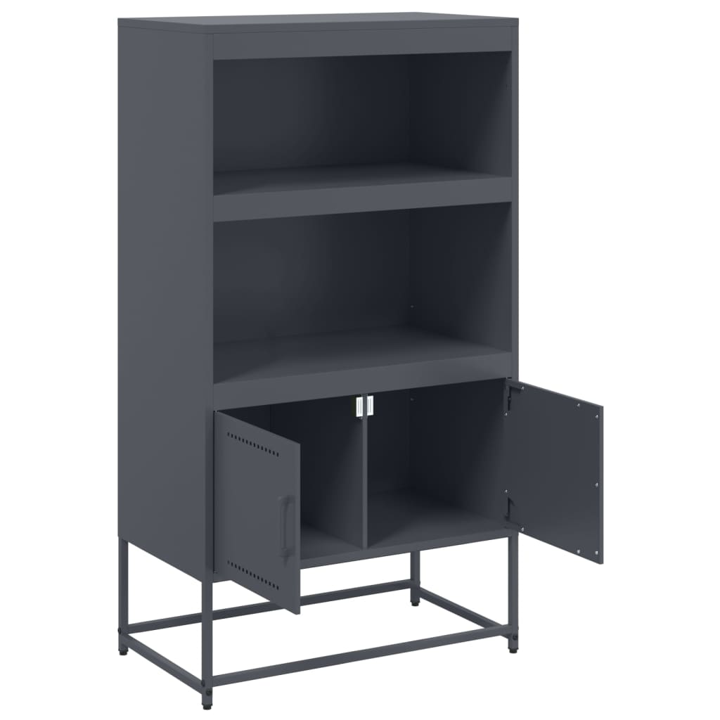 Skříň Highboard 68,5 X 38,5 X 123,5 Cm Ocel