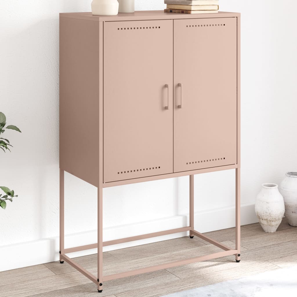Skříň Highboard Olivově 68,5 X 38,5 X 107 Cm Ocel