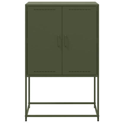 Skříň Highboard Olivově 68,5 X 38,5 X 107 Cm Ocel