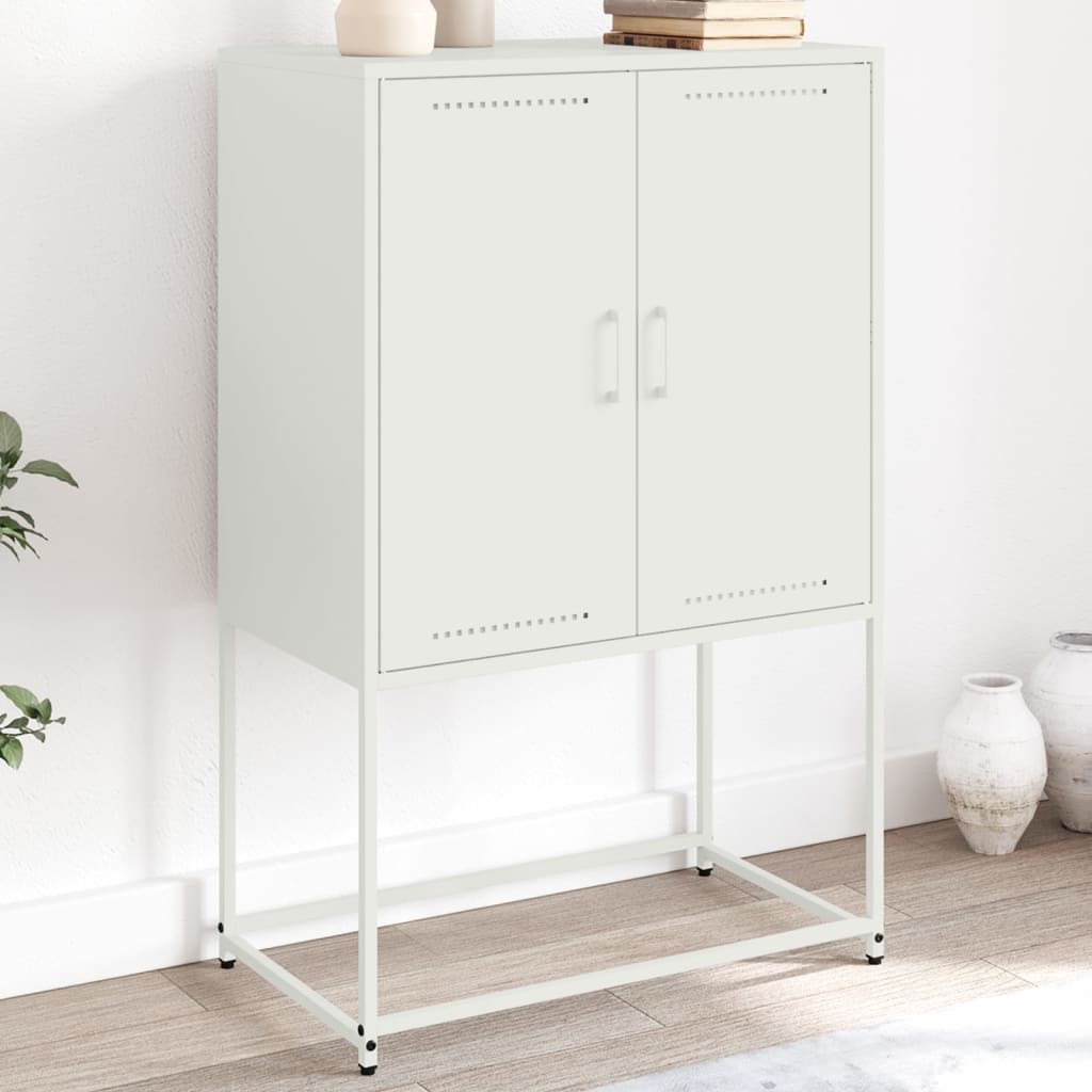 Skříň Highboard Olivově 68,5 X 38,5 X 107 Cm Ocel