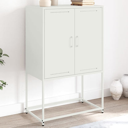 Skříň Highboard Olivově 68,5 X 38,5 X 107 Cm Ocel