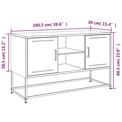 Tv Skříňka 100,5 X 39 X 60,5 Cm Ocel