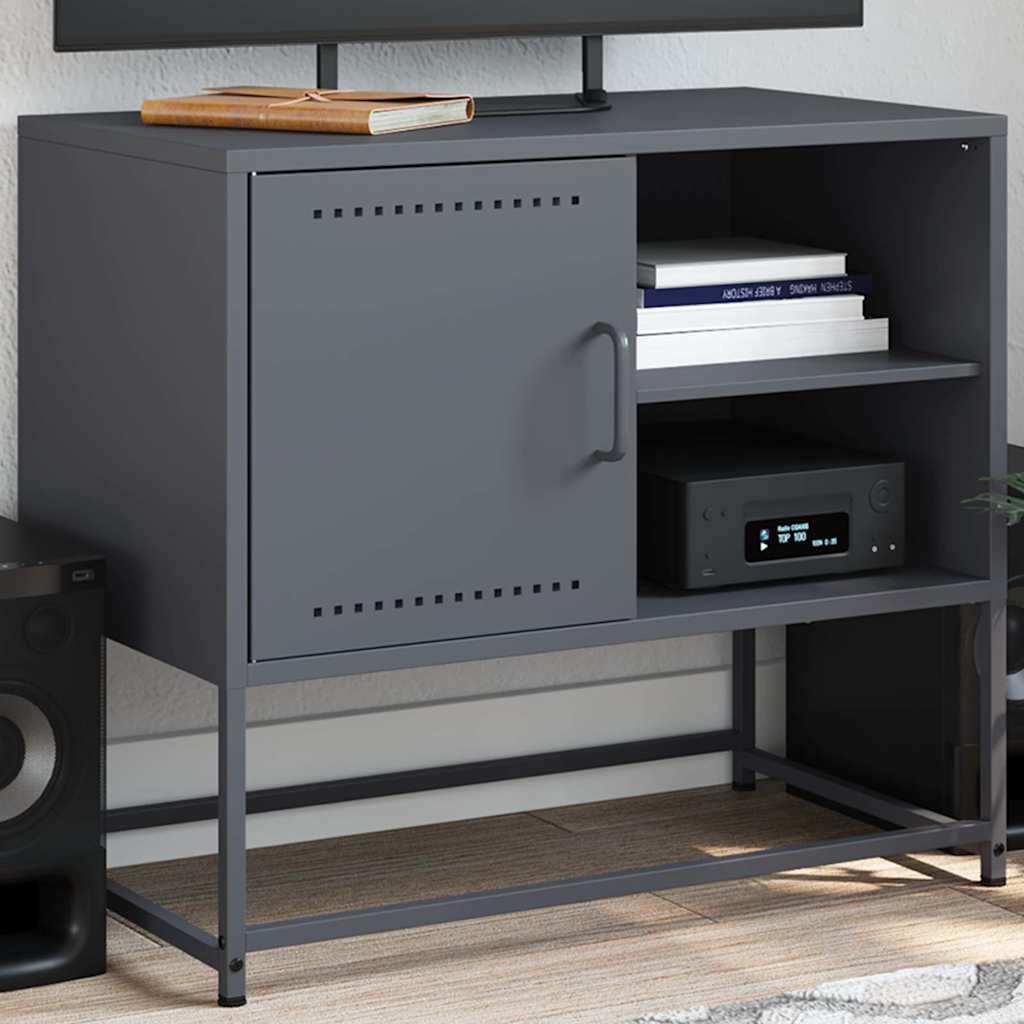 Tv Skříňka Olivově 68 X 39 X 60,5 Cm Ocel