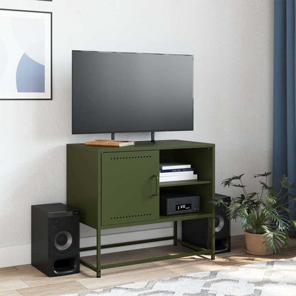 Tv Skříňka Olivově 68 X 39 X 60,5 Cm Ocel
