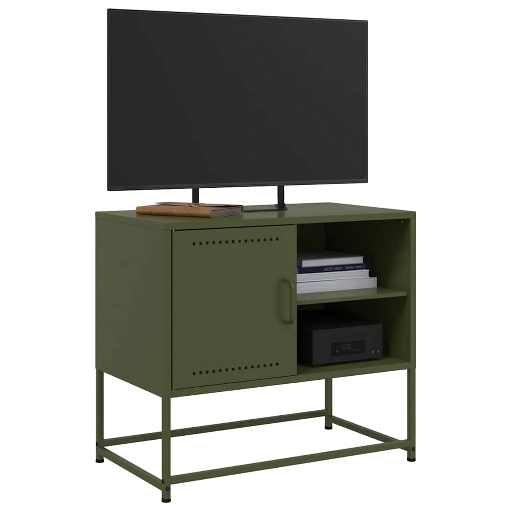 Tv Skříňka Olivově 68 X 39 X 60,5 Cm Ocel