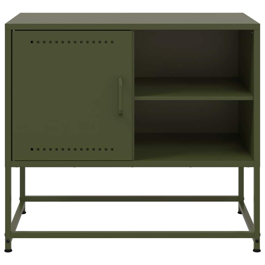 Tv Skříňka Olivově 68 X 39 X 60,5 Cm Ocel