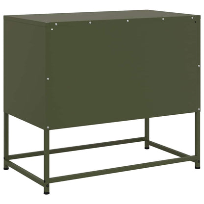 Tv Skříňka Olivově 68 X 39 X 60,5 Cm Ocel